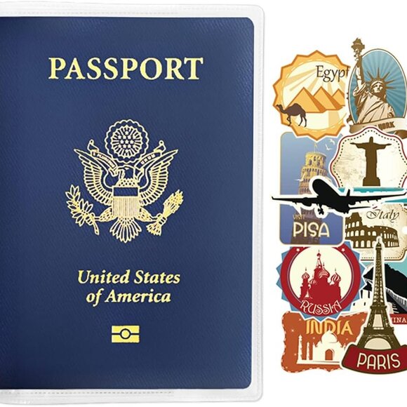 5 Pack Clear Passport Cover, Transparent Plastic Passport Protector - Picture 1 of 7